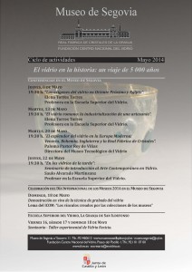 2014-05 Museo de Segovia CARTEL Ciclo de Actividades El vidrio en la Historia