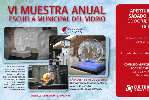 Afiche VI Muestra Anual Vidrio 2014