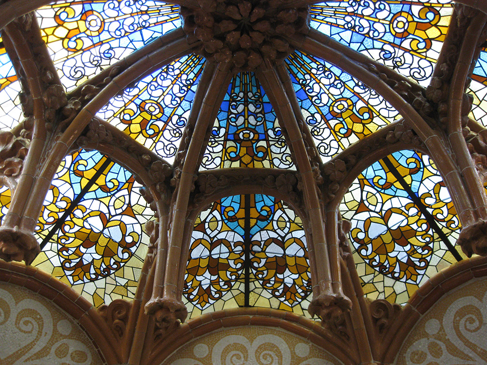 Jordi Vidal restauración vidrios Cúpula Sant Pau Barcelona - Modernismo