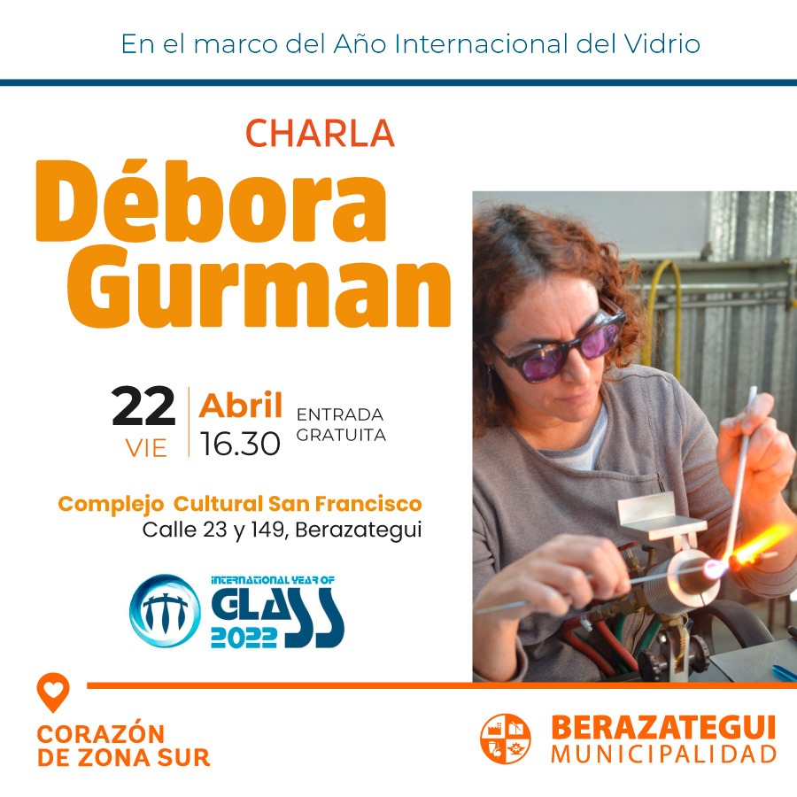 Charla de Débora Gurman en la Escuela Municipal del Vidrio de Berazategui