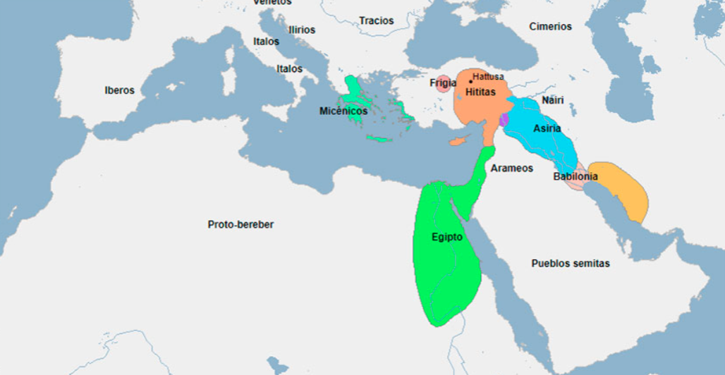 Mediterráneo oriental en 1200 aC