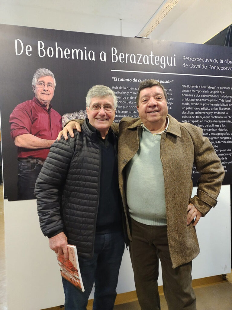 Osvaldo Pontecorvo Escuela del Vidrio De Bohemia a Berazategui Tallado de Vidrio