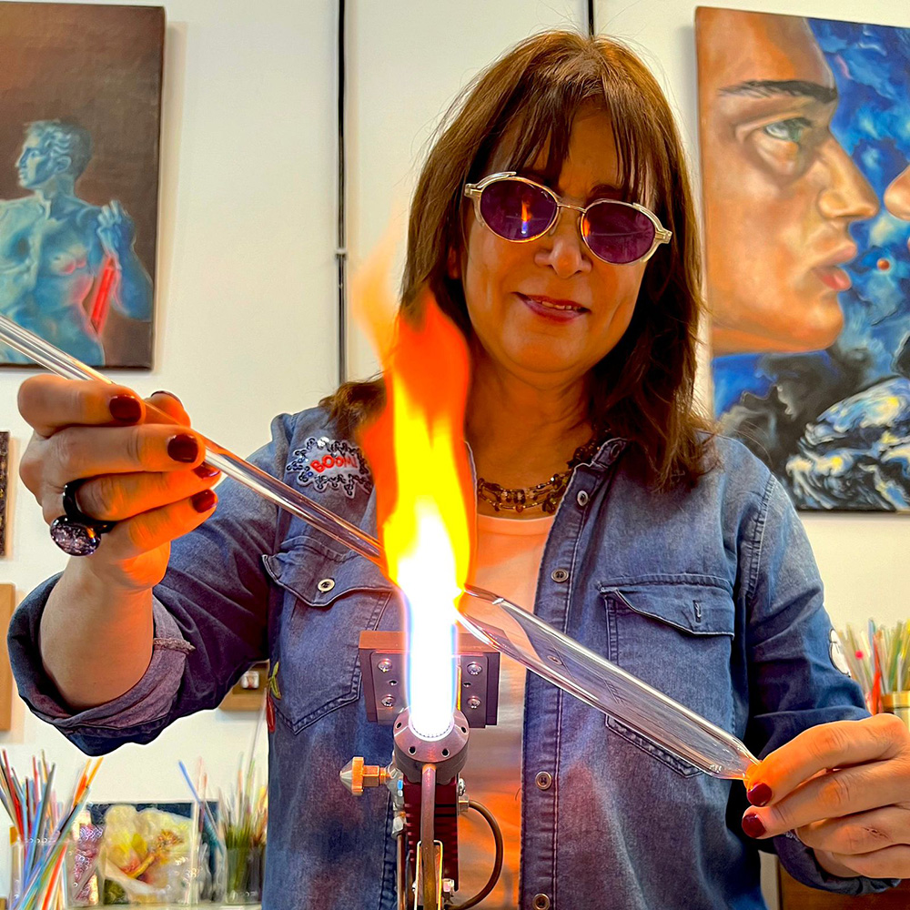 Cris Romero Glass Artist Open Studio Buenos Aires Argentina Flamework