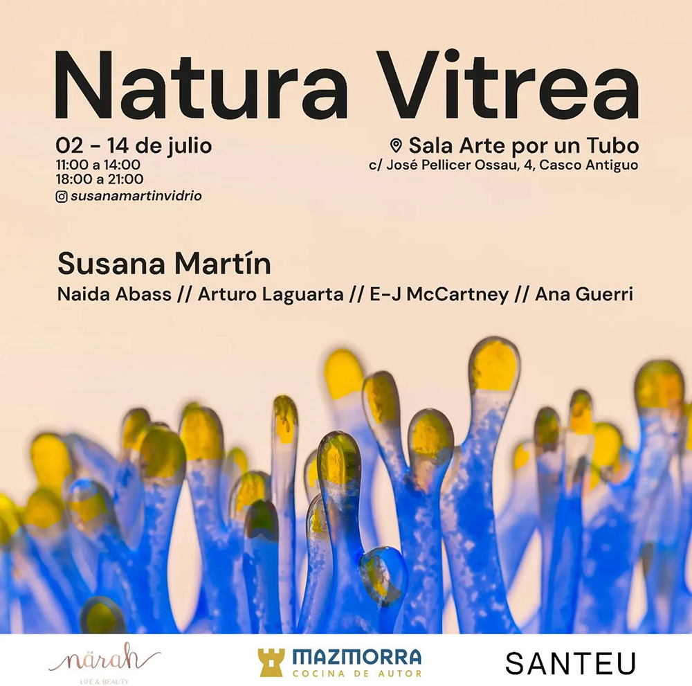 Susana Martín Glass artist Exposición de arte en Zaragoza Esculturas en vidrio