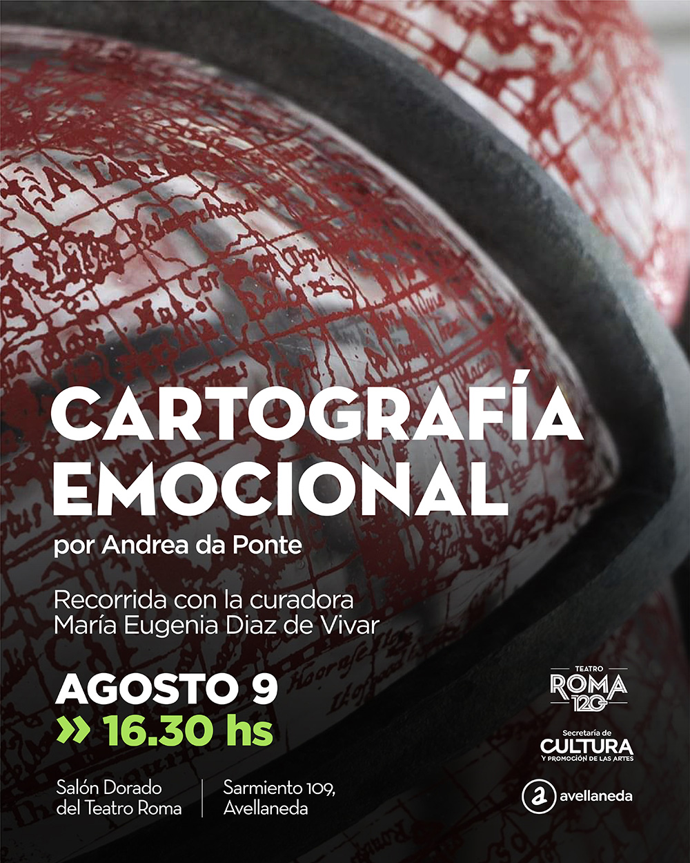 Cartografía Emocional Avellaneda, Buenos Aires Andrea da Ponte Exposición de vidrio artístico Curaduría de María Eugenia Diaz de Vivar