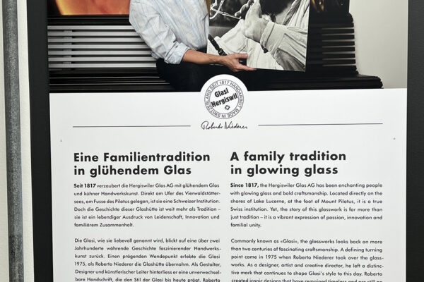 Glasi Hergiswil Roberto Niederer Vidrio soplado Suiza Blown glass