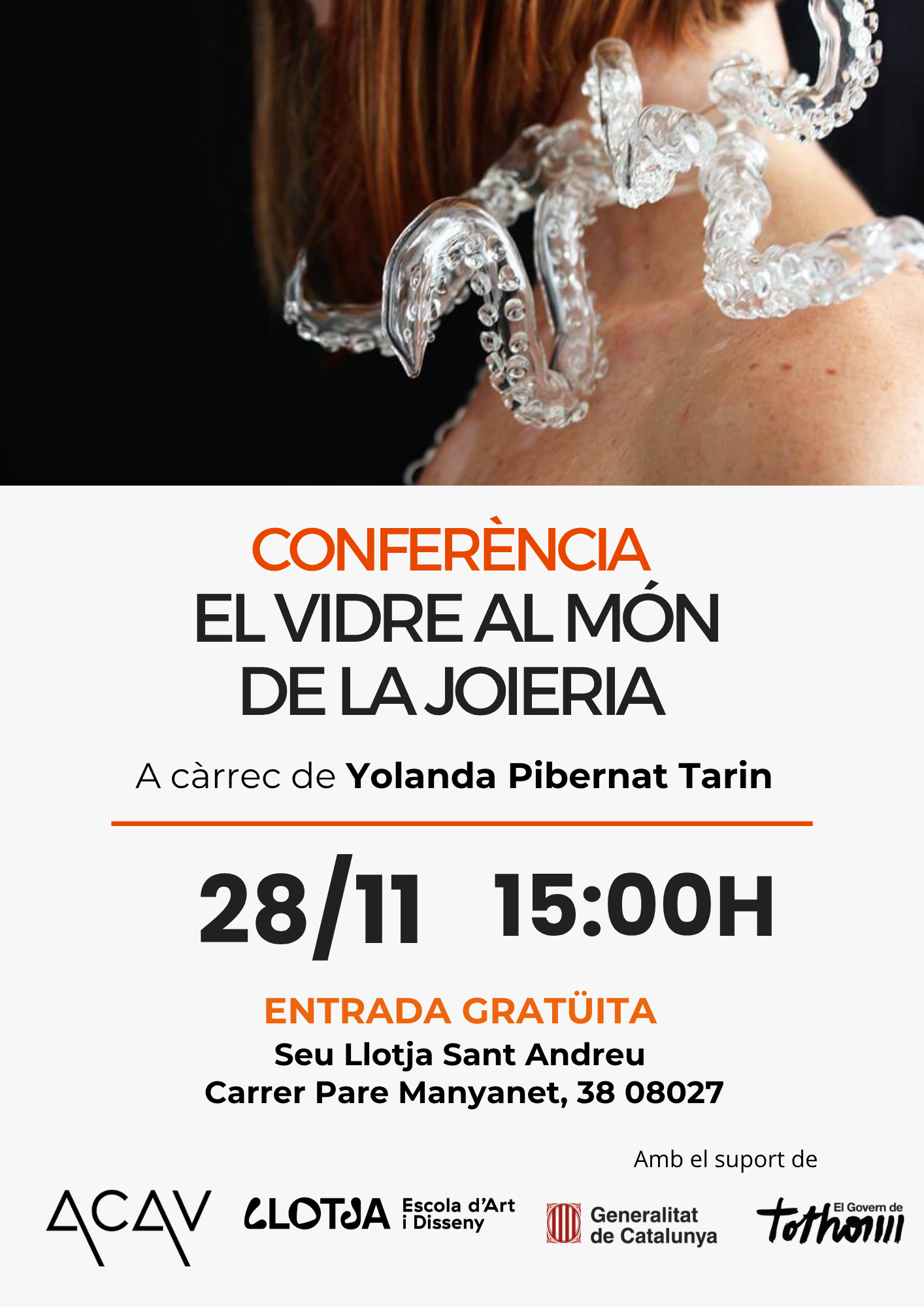 Joyería en vidrio: técnicas contemporáneas en Barcelona ACAV Vidre