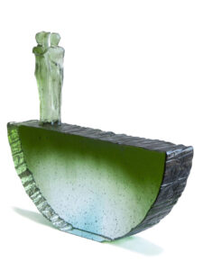 Di Tocker Glass Glass Artist Casting glass Escultura en Vidrio