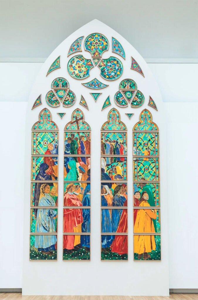 Vidrieras contemporáneas de Notre-Dame de París en el marco del debate sobre la restauración patrimonial tras el incendio y la intervención de la artista Claire Tabouret. (Foto: © Caleb Marshall, 2025)