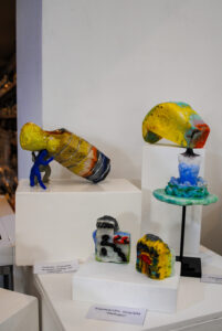 Expo Realidad Abstracta Andrea da Ponte Grupo de experimentación en vidrio Escultura en vidrio Glass art