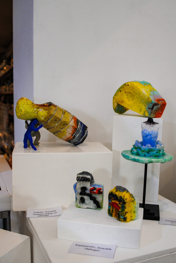 Expo Realidad Abstracta Andrea da Ponte Grupo de experimentación en vidrio Escultura en vidrio Glass art