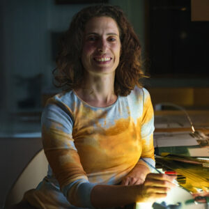 GLASS Artist Open Studio Barcelona Sofía Villamarin grisalla Objetos con Vidrio