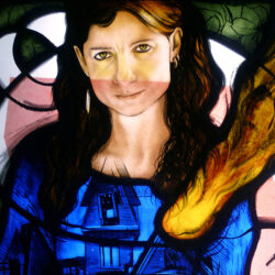 GLASS Artist Open Studio Barcelona Sofía Villamarin grisalla Objetos con Vidrio