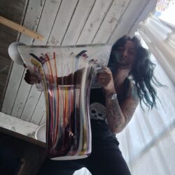 GLASS Artist Open Studio Buenos Aires Argentina Vidrio artístico Bullseye glass Slumping Laura Rivolta