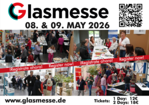 Feria del vidrio en Europa: Glasmesse 2026 reúne vidrio coloreado, herramientas, maquinaria, workshops y networking para artistas y profesionales del sector.