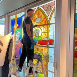 Ariel Menniiti GLASS Artist Open Studio Buenos Aires Vidrio artístico Vitrales contemporáneo