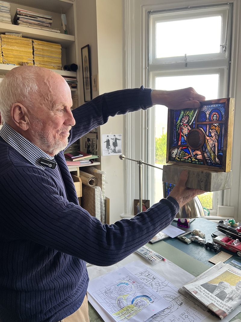 stained glass Irish stained glass Dublin stained glass glass art stained glass artists glass heritage stained glass tour Ireland art tour Harry Clarke George Walsh contemporary stained glass glass studios Ireland GLASS Tour